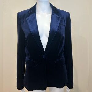 Lucy Paris Blue Velvet Blazer Size Small